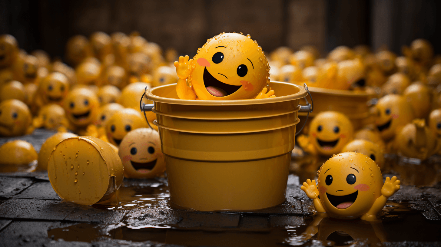 Smily bucket people